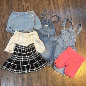 OshKosh B'gosh Denim and Plaid Skirt Set
